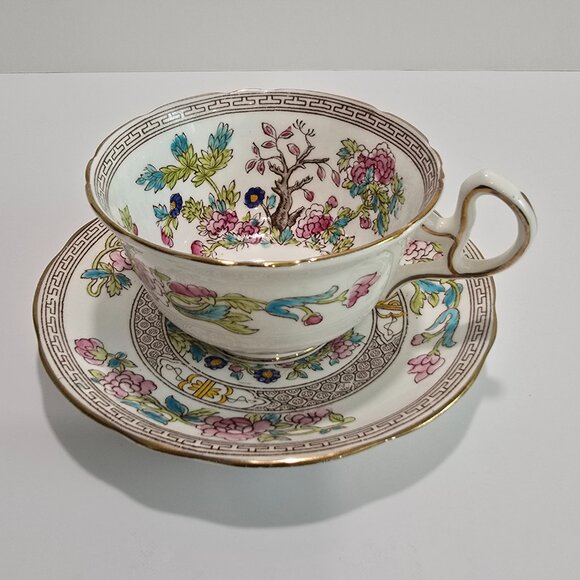 Royal Stafford - India Tree 5044 Vintage Tea Cup & Saucer, Hand Painted - Picture 2 of 7